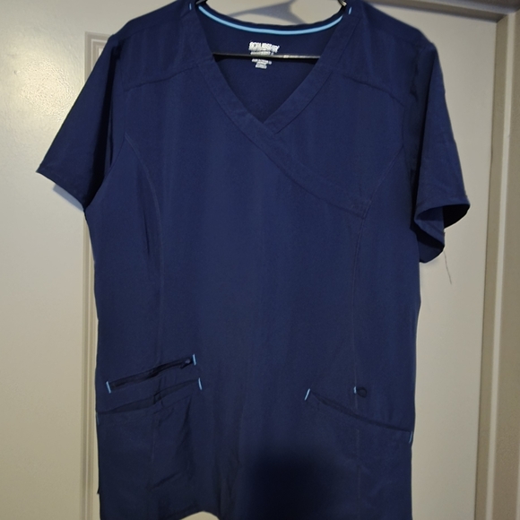 Scrubstar Tops - Scrubstar Navy Performance Top